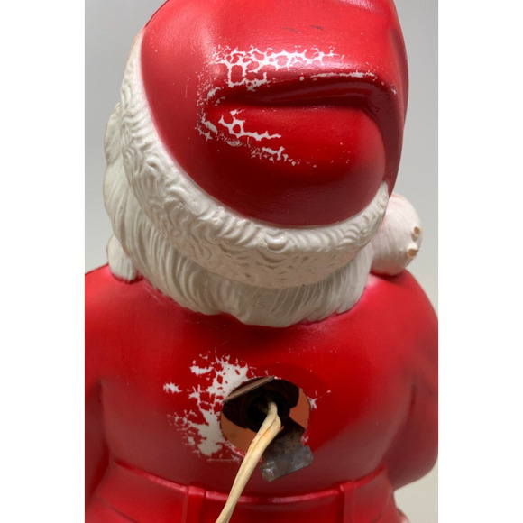Vintage 1968 Empire Blow Mold Santa Claus Christmas Tabletop 13" Working READ - Picture 7 of 13